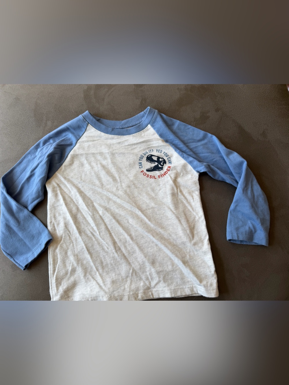 Garanimals White Tee with Light Blue Raglan Sleeves